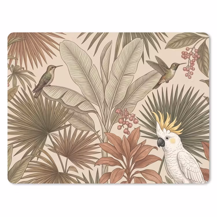 Muismat - Tropisch - Vogels - Beige — 1
