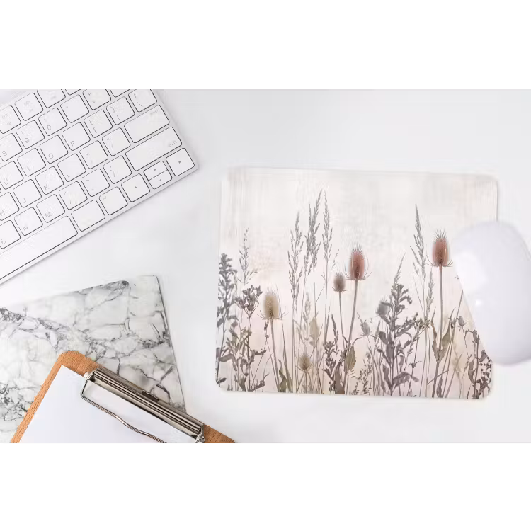 Muismat - Weidebloemen - Design - Sepia — 2