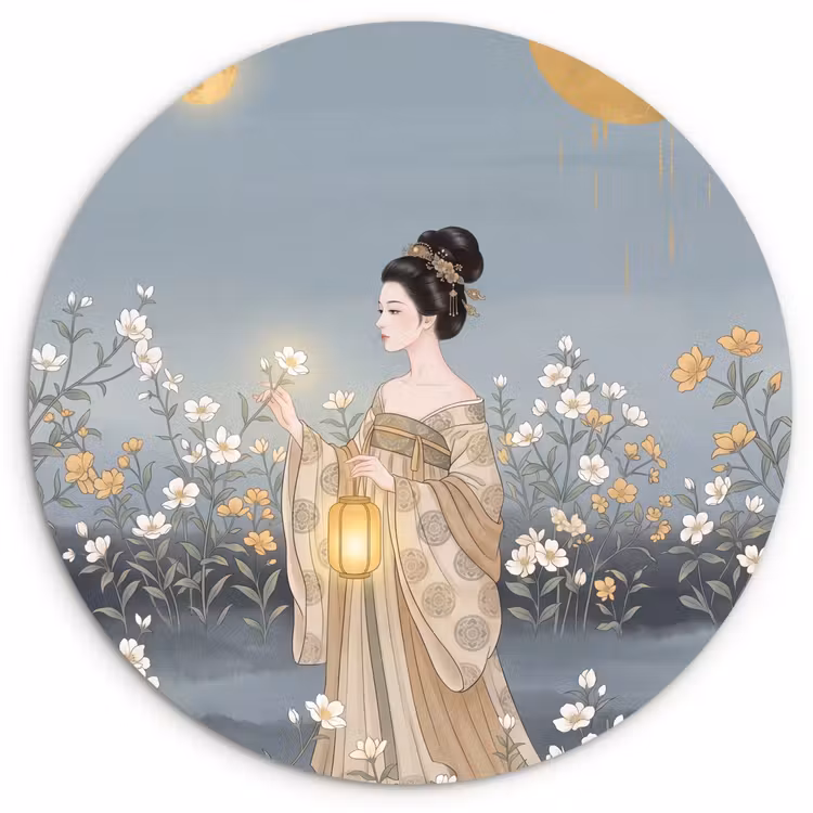 Muurcirkel - Aziatisch - Vrouw - Kimono — 1
