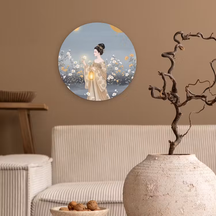 Muurcirkel - Aziatisch - Vrouw - Kimono — 2