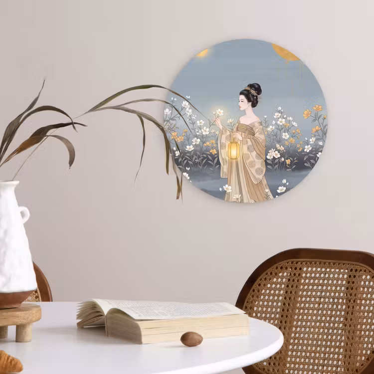 Muurcirkel - Aziatisch - Vrouw - Kimono — 4