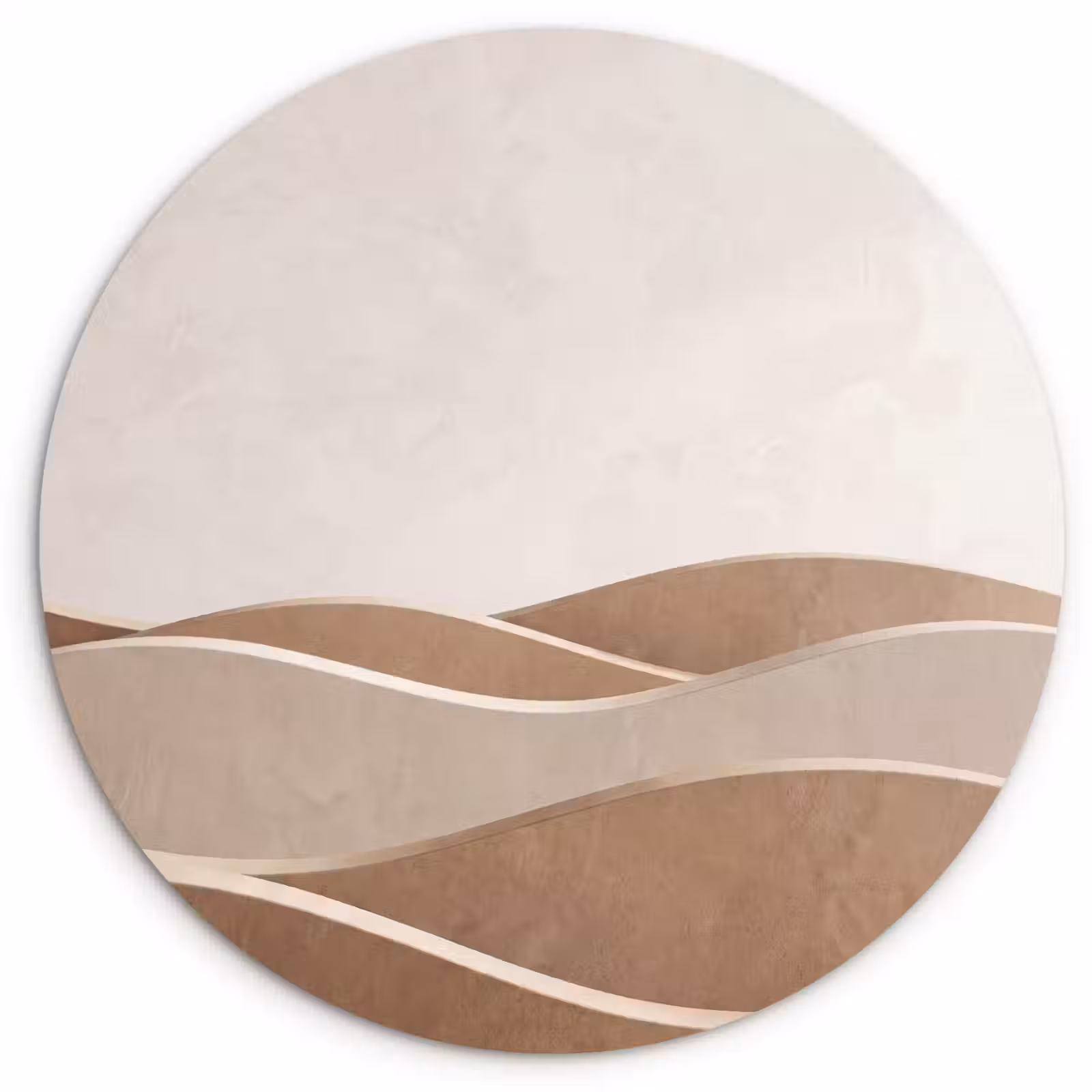 Muurcirkel - Abstract - Golven - Modern - Beige — 1