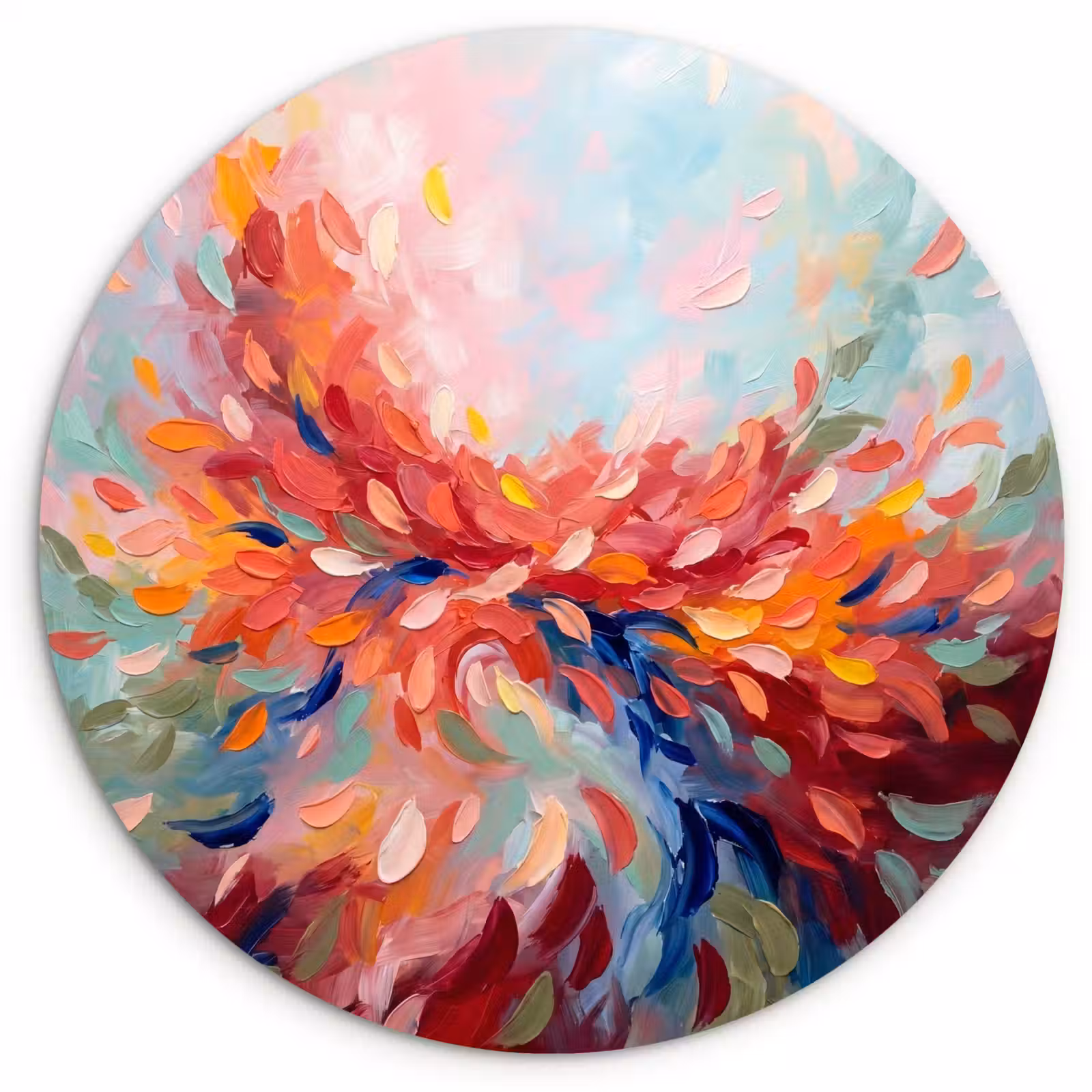Muurcirkel - Bloemen - Abstract - Kunst - Modern — 1