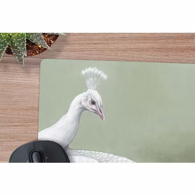 Muismat - Pauwen - Wit - Natuur - Groen — 4