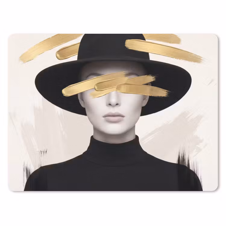 Muismat - Vrouw - Portret - Modern - Goud - Kunst — 1