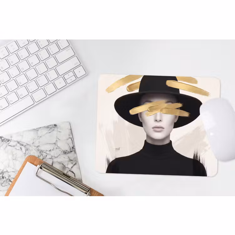 Muismat - Vrouw - Portret - Modern - Goud - Kunst — 2
