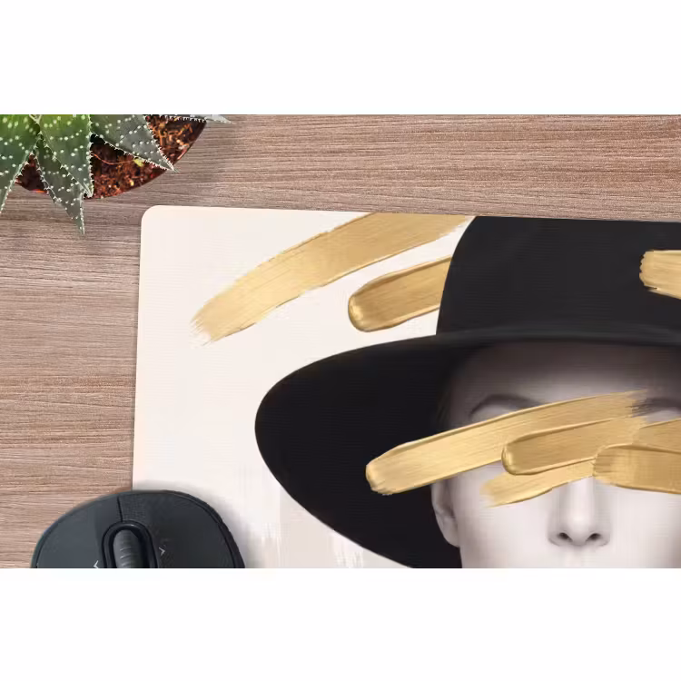 Muismat - Vrouw - Portret - Modern - Goud - Kunst — 4