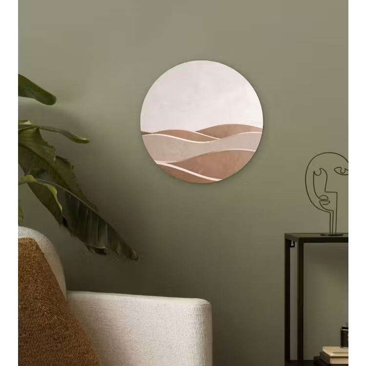 Muurcirkel - Abstract - Golven - Modern - Beige — 3