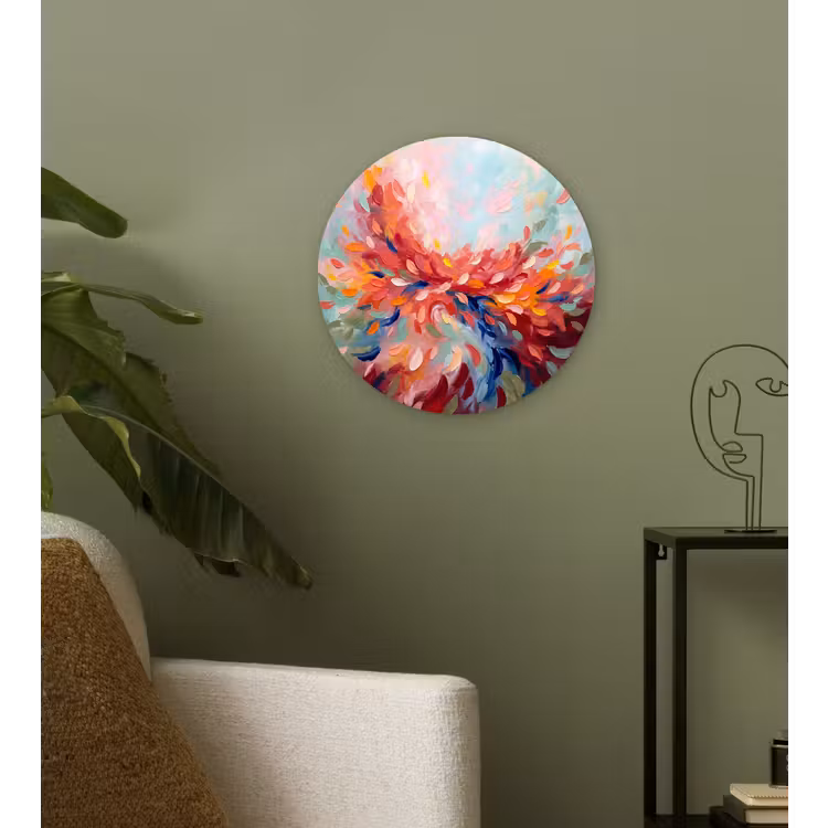 Muurcirkel - Bloemen - Abstract - Kunst - Modern — 3