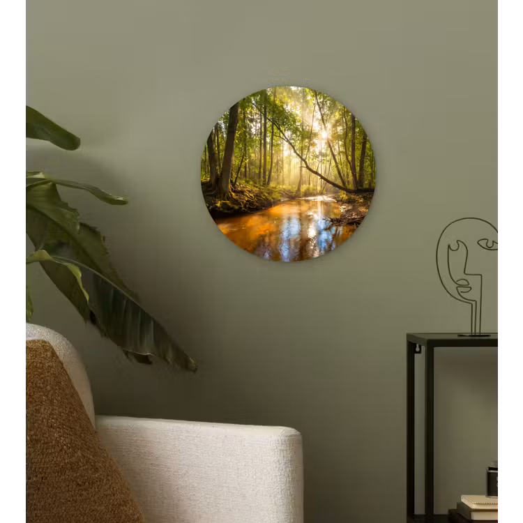 Muurcirkel - Bos - Beek - Zonlicht - Natuur - Groen — 3