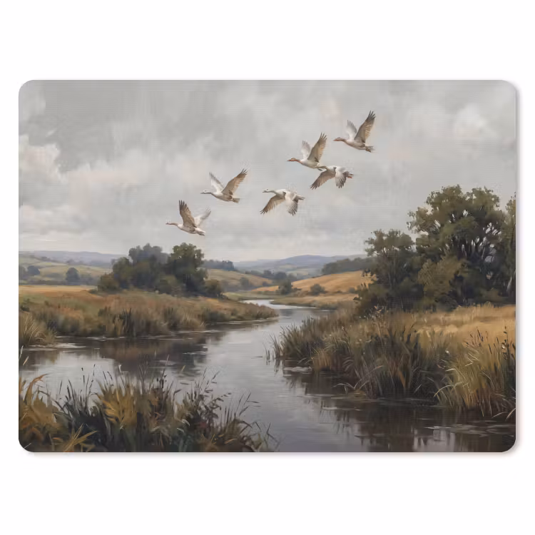 Muismat - Eenden - Rivier - Landschap - Vlucht - Nostalgisch — 1