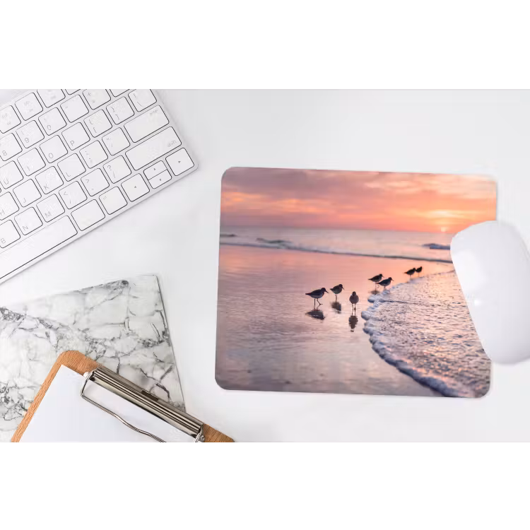 Muismat - Meeuwen - Strand - Zee - Roze — 2