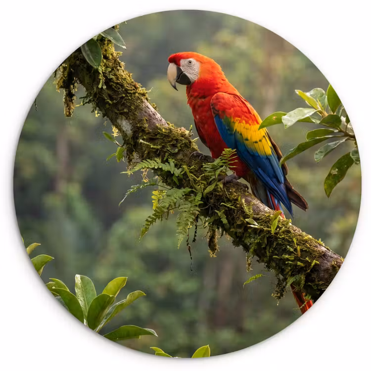 Muurcirkel - Ara - Jungle - Rood — 1