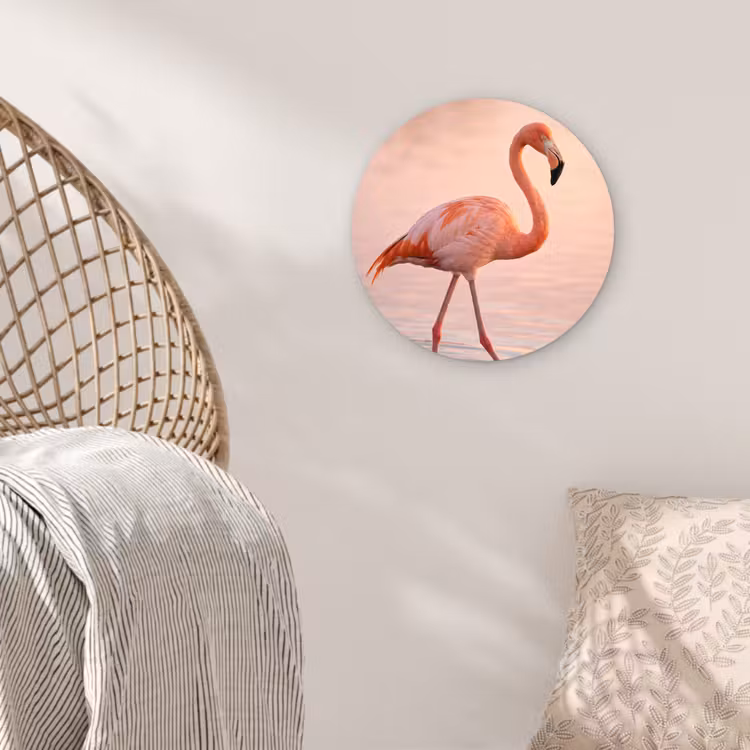 Muurcirkel - Flamingo - Water - Roze — 5