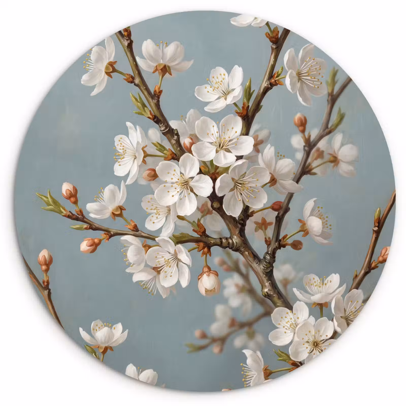 Muurcirkel - Botanisch - Stilleven - Blauw — 1