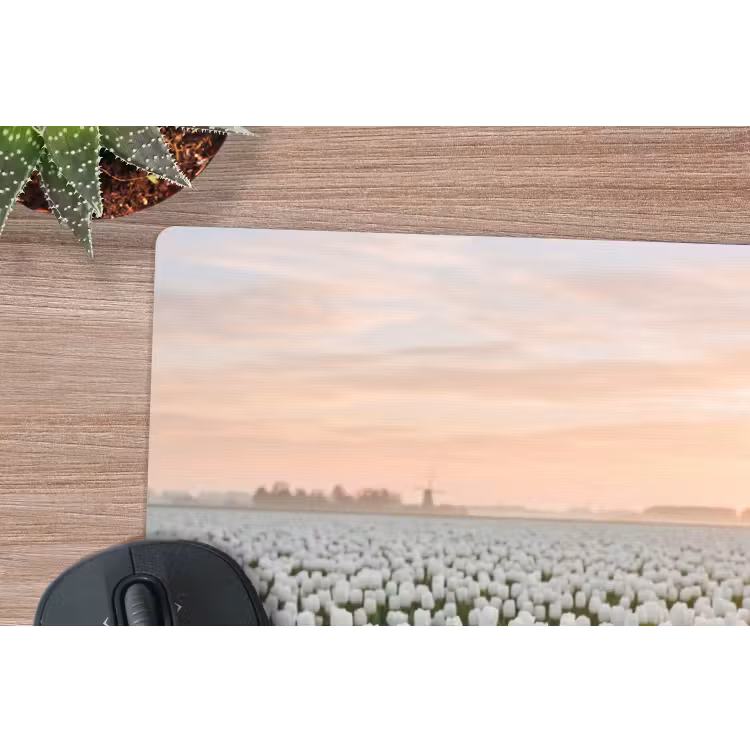 Muismat - Tulpen - Landschap - Wit — 4
