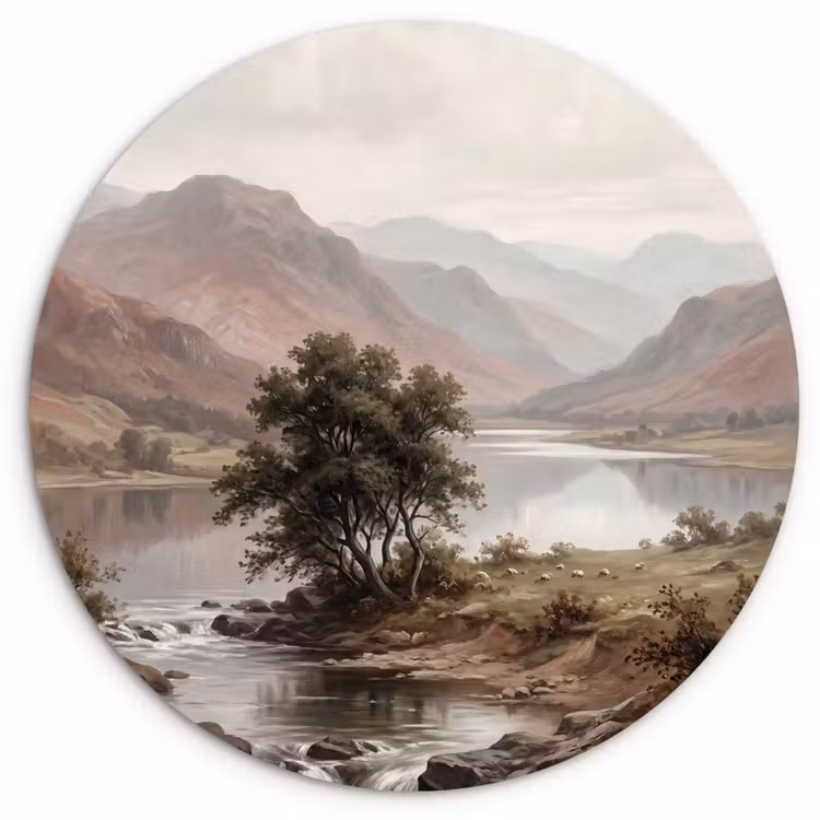 Muurcirkel - Berglandschap - Meer - Bergen - Vallei - Klassiek — 1