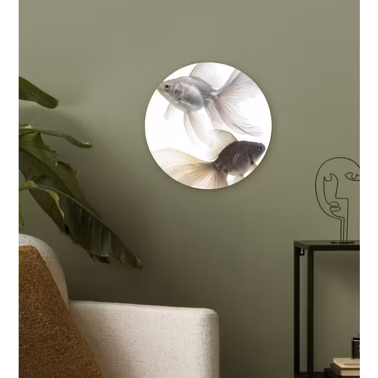 Muurcirkel - Goudvissen - Modern - Wit — 3
