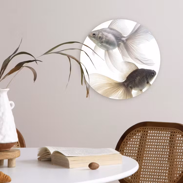 Muurcirkel - Goudvissen - Modern - Wit — 4