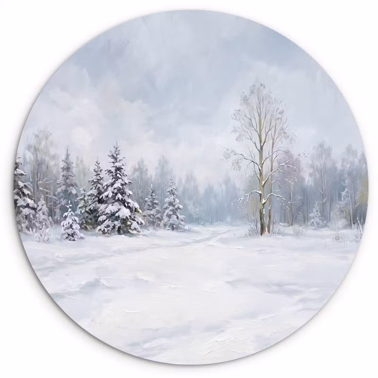 Muurcirkel - Bospad - Dennen - Sneeuw - Winter - Rustgevend — 1