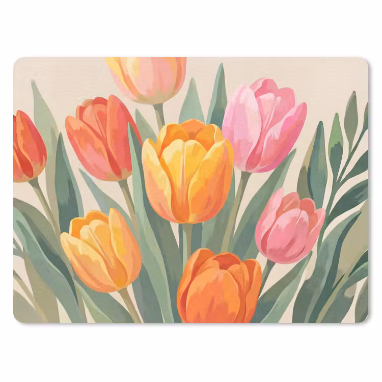 Muismat - Tulpen - Abstract - Kleurrijk — 1