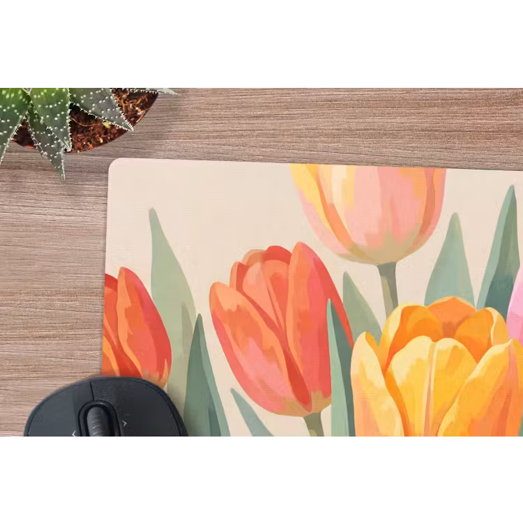Muismat - Tulpen - Abstract - Kleurrijk — 4