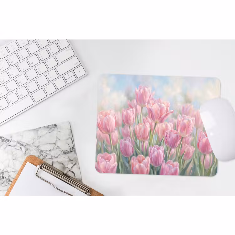Muismat - Tulpen - Veld - Lente - Roze — 2