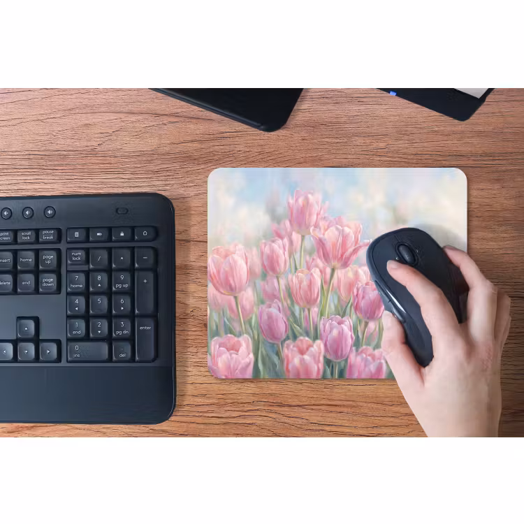Muismat - Tulpen - Veld - Lente - Roze — 3