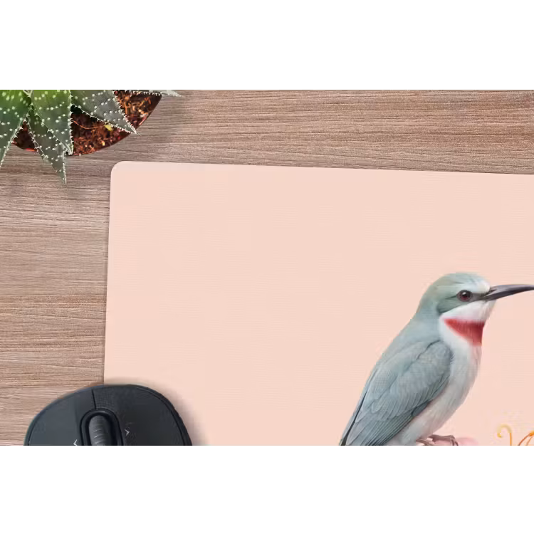 Muismat - Vogel - Bloem - Natuur - Roze — 4