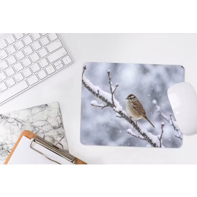 Muismat - Vogel - Tak - Sneeuw - Winter — 2