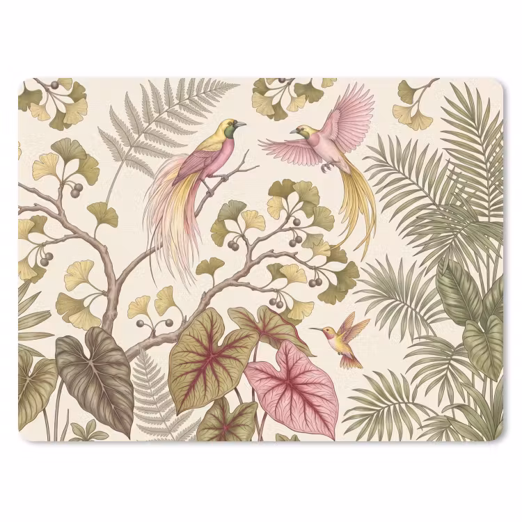 Muismat - Vogels - Tropisch - Botanisch - Roze — 1