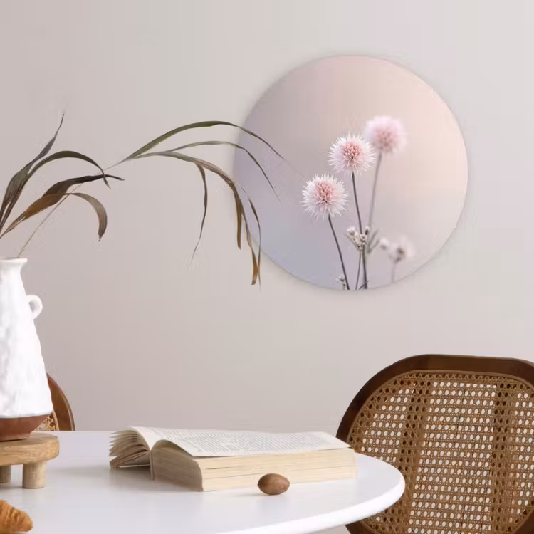 Muurcirkel - Bloemen - Bollen - Roze — 4