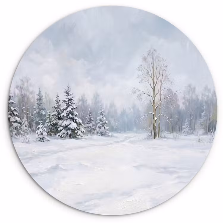 Muurcirkel - Bospad - Dennen - Sneeuw - Winter - Rustgevend — 1