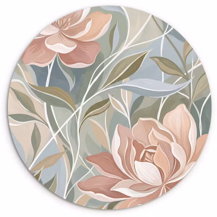 Muurcirkel - Elegant - Romantiek - Roze — 1
