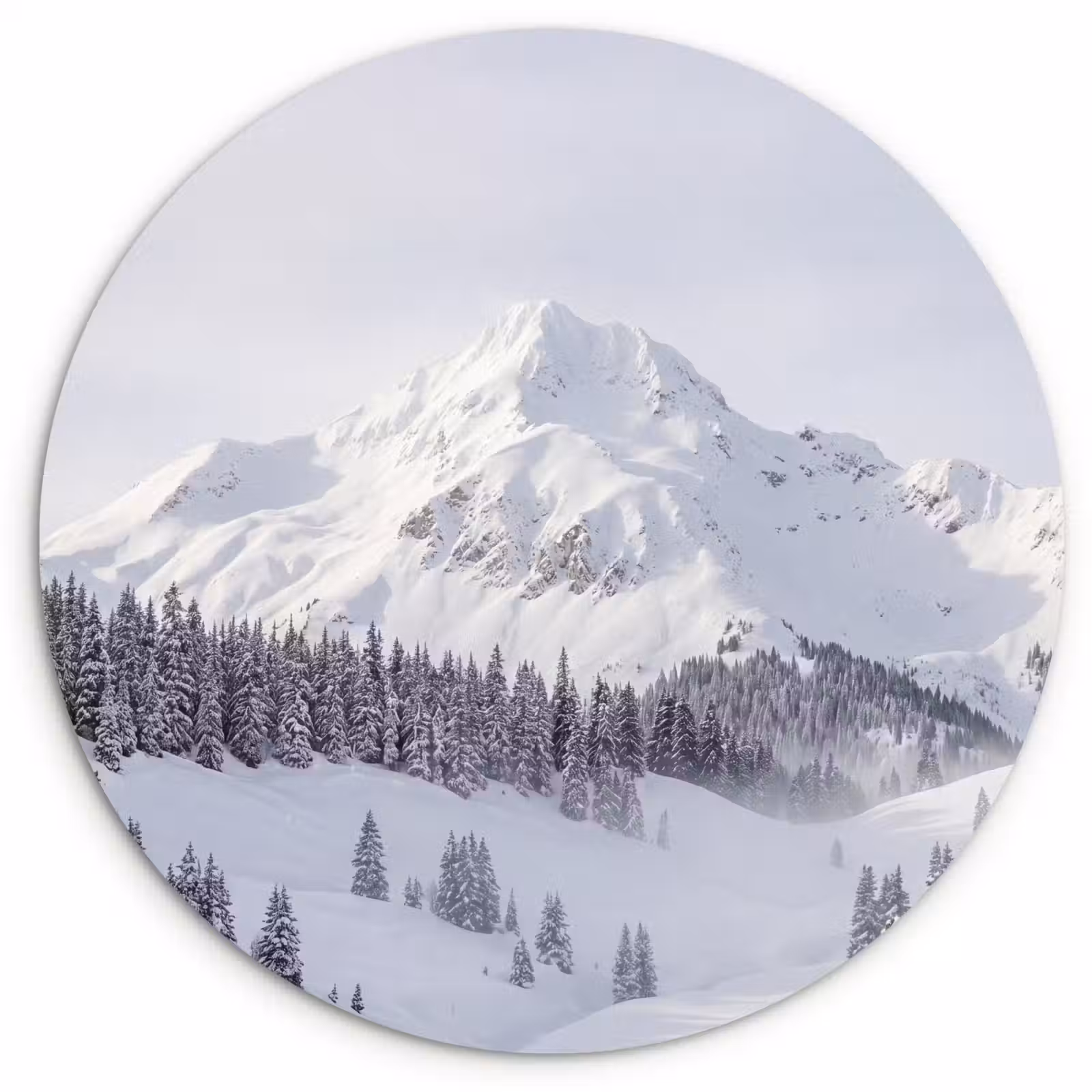 Muurcirkel - Berg - Sneeuw - Winter - Natuur - Wit — 1