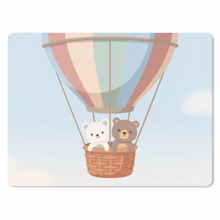 Muismat - Luchtballon - Beren - Pastel — 1