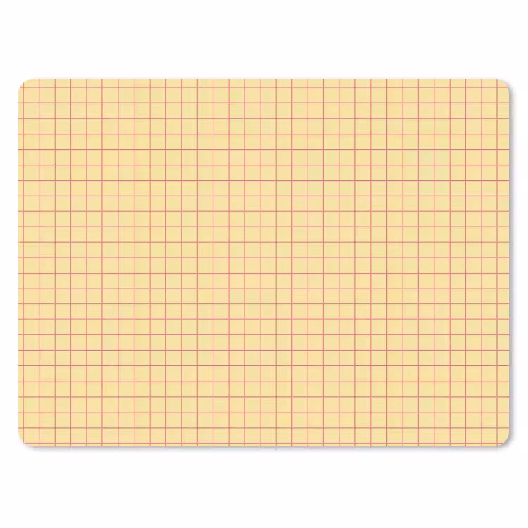 Muismat - Ruitjes - Grid - Minimalistisch - Geel - Roze — 1