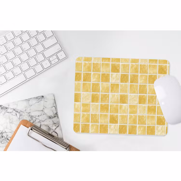 Muismat - Tegels - Mozaïek - Textuur - Goudgeel — 2