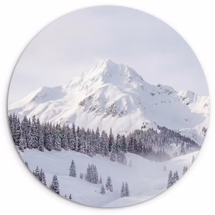 Muurcirkel - Berg - Sneeuw - Winter - Natuur - Wit — 1