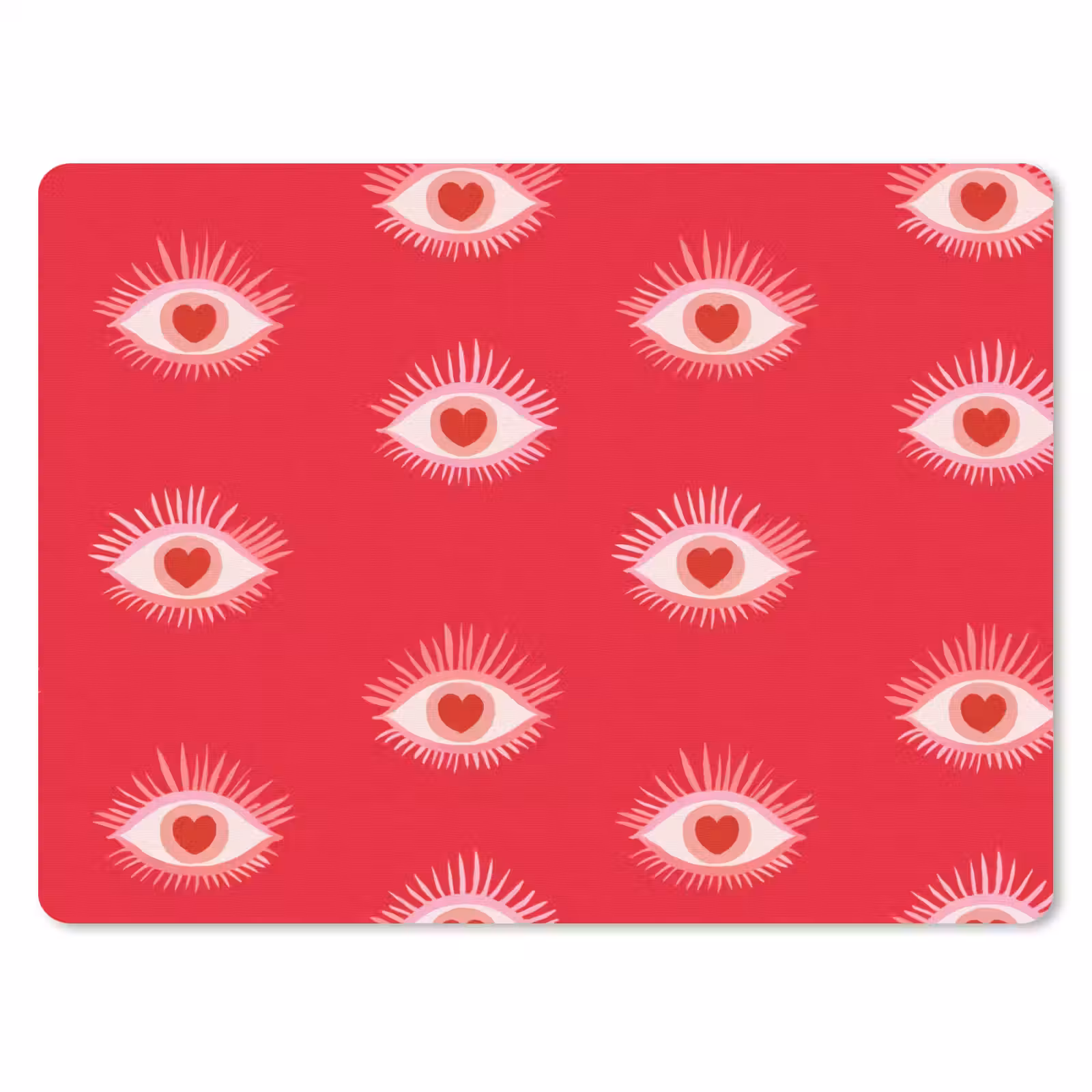 Muismat - Ogen - Hart - Abstract - Rood - Roze — 1