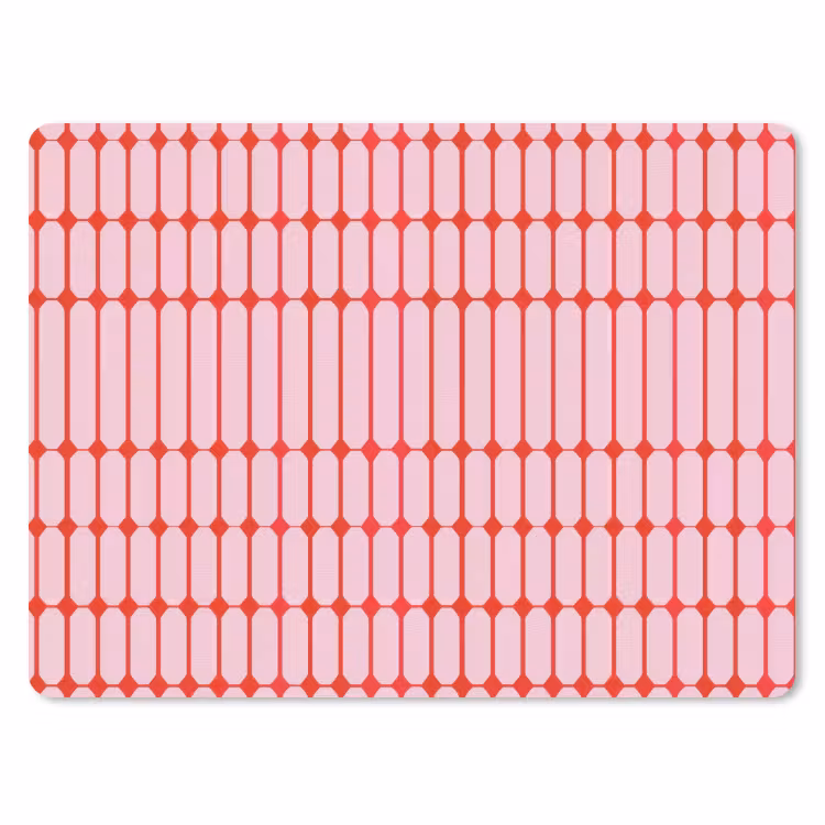 Muismat - Geometrisch - Minimalistisch - Rood - Roze — 1