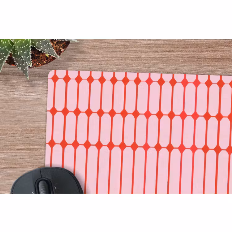 Muismat - Geometrisch - Minimalistisch - Rood - Roze — 4