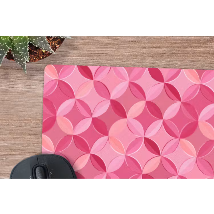 Muismat - Geometrisch - Mozaïek - Modern - Roze — 4