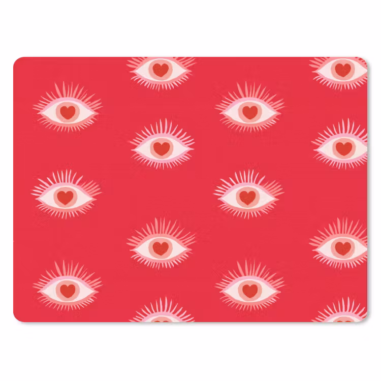 Muismat - Ogen - Hart - Abstract - Rood - Roze — 1