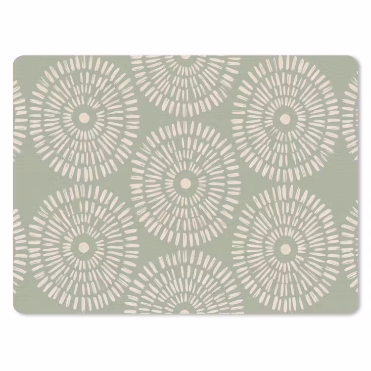 Muismat - Patroon - Cirkels - Abstract - Modern - Groen — 1