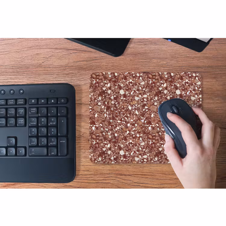 Muismat - Terrazzo - Patroon - Steentextuur - Roodbruin — 3