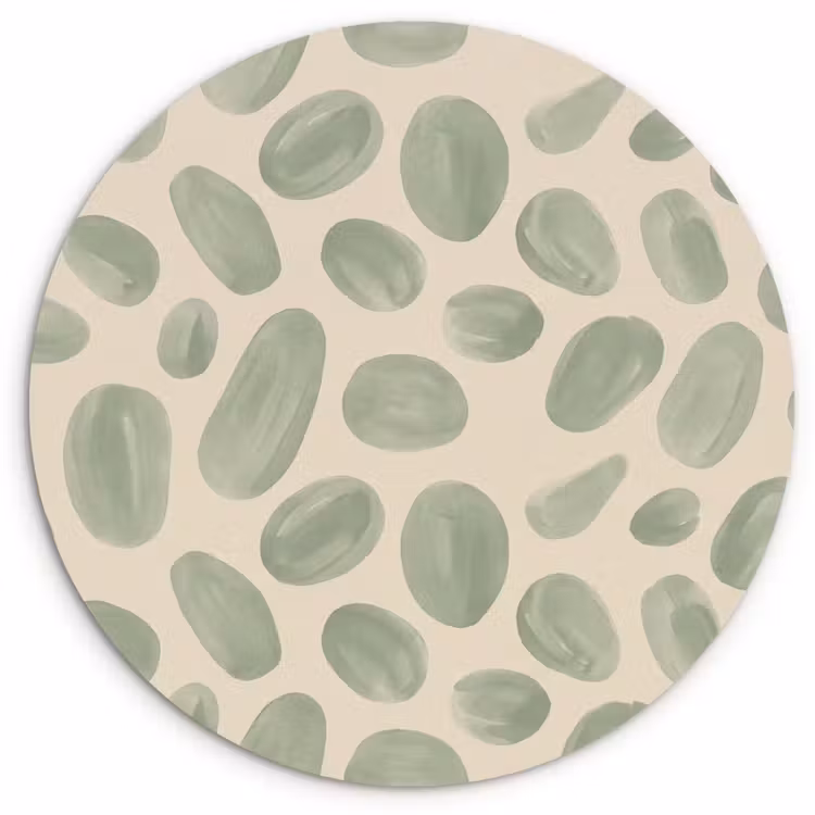 Muurcirkel - Abstract - Patroon - Organisch - Groen - Modern — 1
