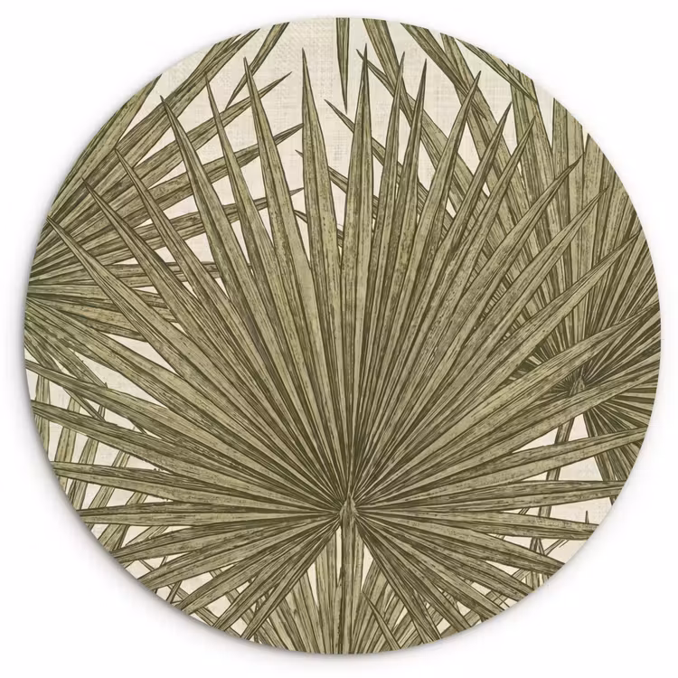 Muurcirkel - Blad - Tropisch - Patroon - Natuur - Groen — 1
