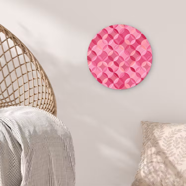 Muurcirkel - Geometrisch - Mozaïek - Modern - Roze — 5