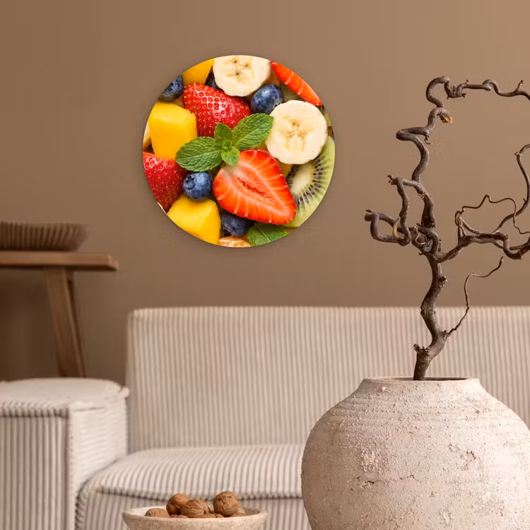 Muurcirkel - Fruit - Plakjes - Eten - Kleurrijk — 2